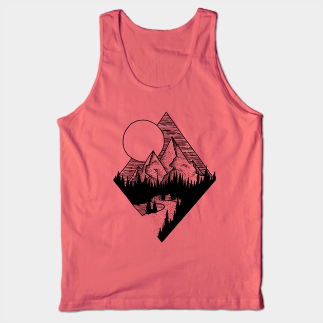 Diamond  Mountain Tank Top by ZekeTuckerDesign